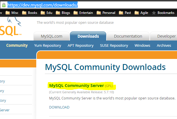 download mysql server 2016