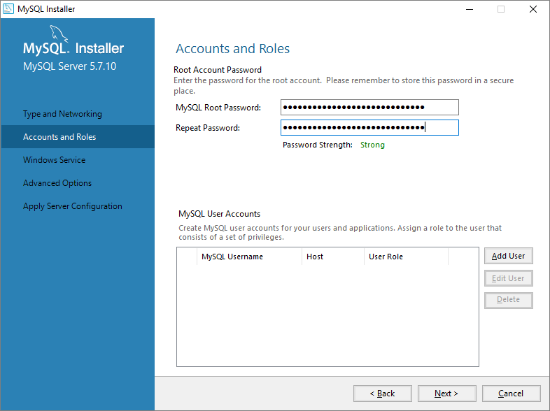 MySQL Root Password